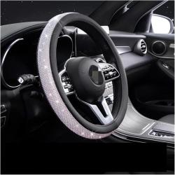 Kormányvédő fekete 38cm, strasszkristályokkal (00856)