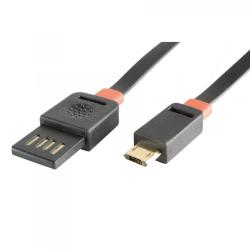 Home micro USB töltőkábel, lapos, 3 méter (USBF 3)