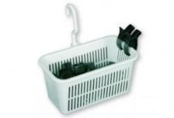 Füles ruhacsipesz tartó + 25db csipesz, fehér (318)