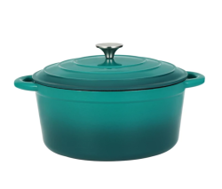 Perfect Home zománcozott öntöttvas lábas 3,6L, türkiz (16637)