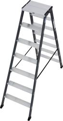 Krause Monto SePro D lépcsőfokos két oldalon járható létra, eloxált, 2x7 (125842)