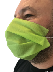 Szájmaszk, impregnált ezüst ion bevonattal, zöld színben