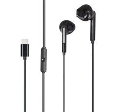 AWEI PC-7T fülhallgató SZTEREO (Type-C, mikrofon, felvevő gomb, hangerőszabályzó, DAC) FEKETEPC-7T