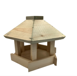 Hexagon madáretető, fa 26x26x25 cm, , festett (701-203-5997585322748)