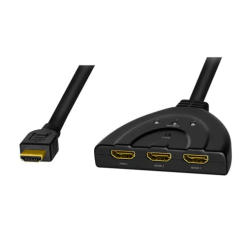 Logilink HDMI kapcsoló, 3 portos, kétirányú (1x3/3x1), 4K/30 Hz, CEC, pigtail