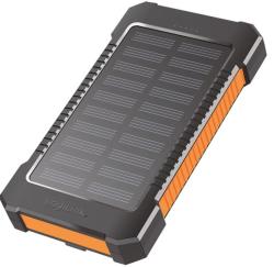 Logilink Napelemes power bank 8000 mAh, zseblámpa, 2x USB-A, narancs-fekete