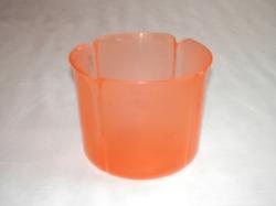 Virágtartó kaspó, szirom formájú, 15 cm, barack műanyag (214)