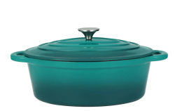 Perfect Home zománcozott öntöttvas kacsasütő 30 cm, türkiz (16639)