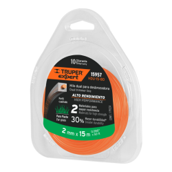 TRUPER EXPERT HDU-15-80 fűkasza damil, négyszög, 2,0mm/15m (T15957)