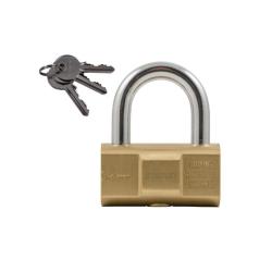 STANLEY hengeres sárgaréz lakat, 50mm, 3 kulcsos (S742-047)