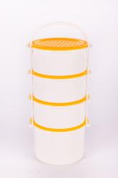 Műanyag Ételhordó 4 részes sárga (52L)