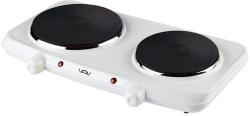 VOV hordozható főzőlap fehér, vasmagos (VOVVHP200W)