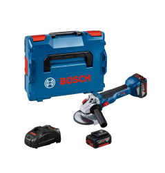 Bosch GWS 18V-10 akkus sarokcsiszoló 125 mm, 2x5,0 Ah akkuval, L-Boxx-ban (06019H5100)
