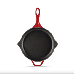 Hósse zománcozott öntöttvas kerek sütőserpenyő 28cm, bordó (HOS-KIEG-013)