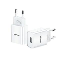 Usams T18 hálózati töltő USB aljzat (10W, gyorstöltő) FEHÉR