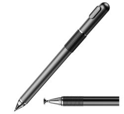BASEUS érintő ceruza 2in1 (univerzális, kapacitív + toll, alumínium) FEKETEACPCL-01