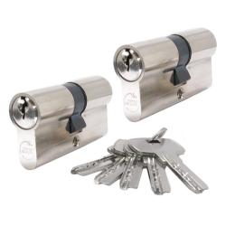 SB zárbetét  30/30mm  2db azonos zárlatú 5 kulcs nikkel (3986490)