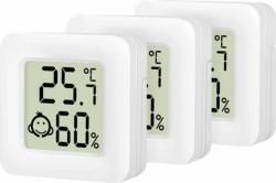 Logilink Lapos utazó termo-higrométer (3 db), komfortszintű emoji kijelzővel, fehér