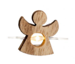 Home Mikro LED-es fényfüzér, 20 LED, angyal figura (ML 23/WW)