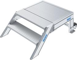 Krause Stabilo könnyűfém gurítható dobogós lépcső, 600 mm, 1x2 (810335)