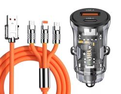 Gyors töltő USB/USB-C + 3 az 1-ben töltő különböző töltőfejekkel (09ACSET)