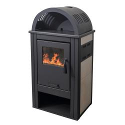 Termo Elegant Lux csempés íves kandalló bézs