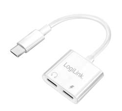 Logilink USB-C adapter PD töltőporttal, 2x USB-C, max. 60 W, fehér