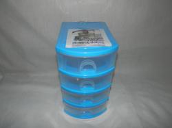 4 fiókos doboz 15 x 13 x 24 cm, kék (1300-kék)