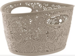 Curver Viictoria csipke hatású kosár bézs (219669)