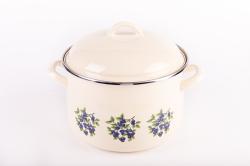 Bonyhádi Kökény zománcozott fazék + fedő 16 cm