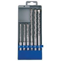 Extol betonfúró klt. SDS PLUS, 6db; 110mm 5,6,8, 160mm 8,10,12, műanyag tartóban (23901)