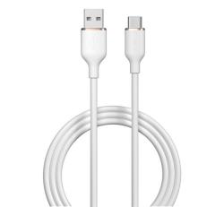 Devia JELLY adatkábel (USB -Type-C, 2.4A, gyorstöltő, 120cm) FEHÉR