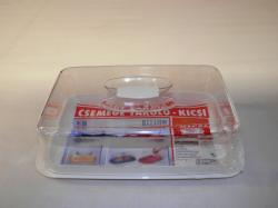 Csemege tároló műanyag, tetővel 30x17x9,5 cm (259)