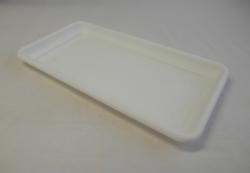 Virágláda alátét, 60x30 cm, fehér műanyag (612/1)