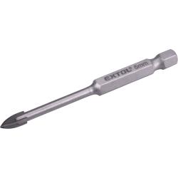 Extol premium fúró üvegre, kerámiára és csempére, keményfém lapkás; 5x75mm, 1/4