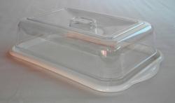 Szendvicsbúra tálcával 29,5x45 cm fehér műanyag (727)