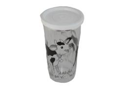 Bambi műanyag pohár, légmentesen záródó fehér (125)