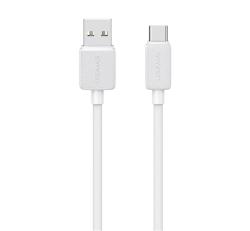 Usams KY adatkábel (USB - Type-C, 3A, gyorstöltő, 200cm) FEHÉR