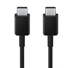 Samsung adatkábel (Type-C - Type-C, 3A, 25W, gyorstöltő, 180cm) FEKETE