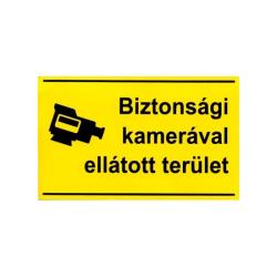 Tábla műanyag A4 Biztonsági kamerával ellátott terület (3427162)
