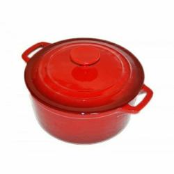 Zománcozott öntöttvas lábas fedővel, 20 cm (10565)