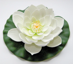 Velda lótusz virág, fehér 20cm (123667)