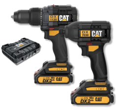 CAT DXK201 Power+ 2 darabos kombinált akkus szett ütvefúróval és ütvecsavarozóval (15739)