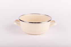 Bonyhádi zománcozott fülestál körperemes 16 cm