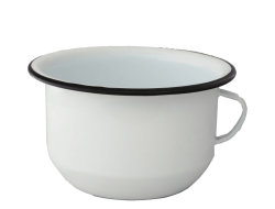 Bonyhádi zománcozott éjjeli edény 25 cm Fehér