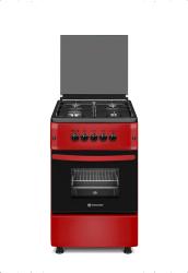 NOVACOOK PB-gáz üzemű gáztűzhely 4 égős 50x55 meggypiros (F5S40G2R)