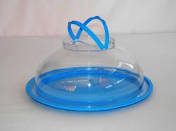 Füles műanyag tortatartó 30 cm kék (258)