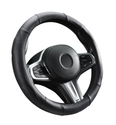 Autolife 5055BK-DS02 valódi bőr kormányvédő, 36-38cm (481)