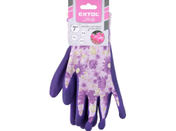 Extol Lady kerti kesztyű, virágmintás, poliészter, 7` (8856664)