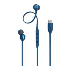 JBL T310C fülhallgató SZTEREO (Type-C, hangerőszabályzó, felvevő gomb, lapos kábel) SÖTÉTKÉKJBL-T310